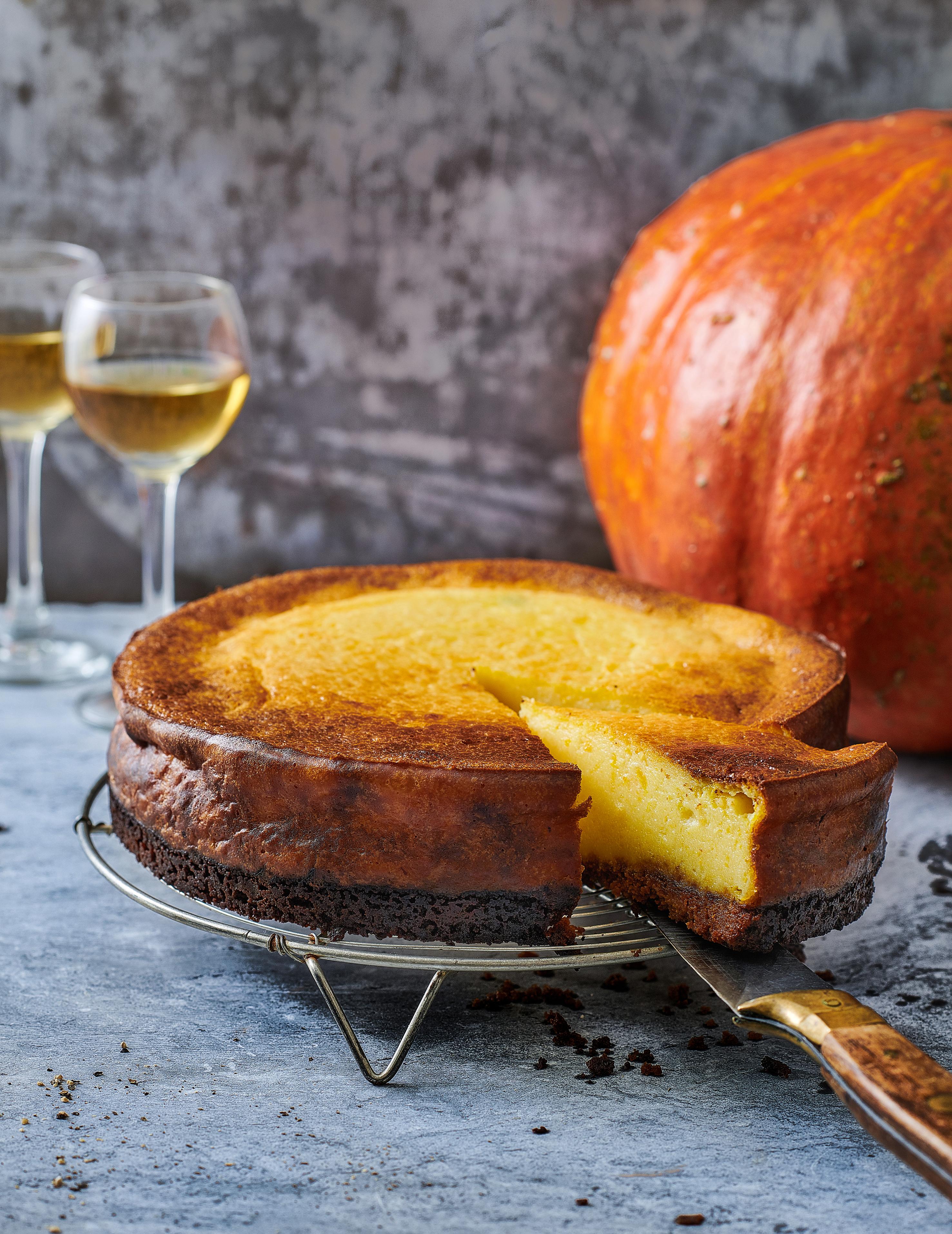 Cheesecake met pompoen en speculaas